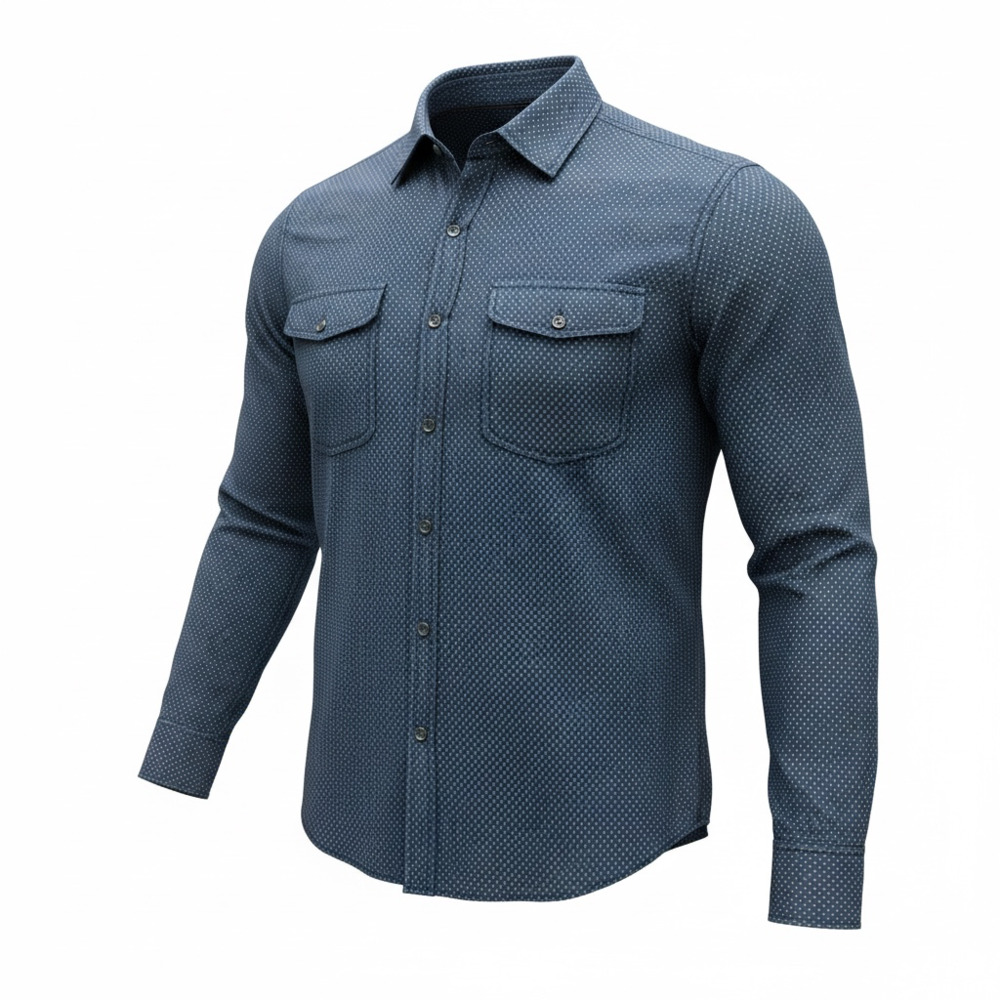 Kenneth Cole Techni-Cole Slim Fit Long Sleeve Button-Down Woven Shirt